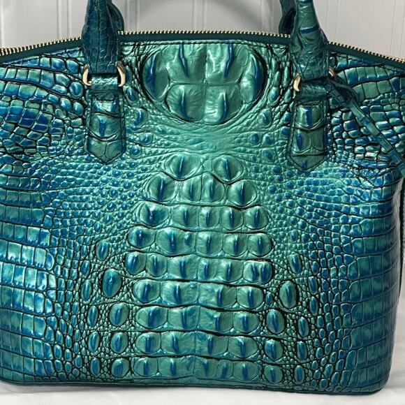 Brahmin Medium Duxbury Satchel In Peacock Melbourne Leather - Picture 5 of 15